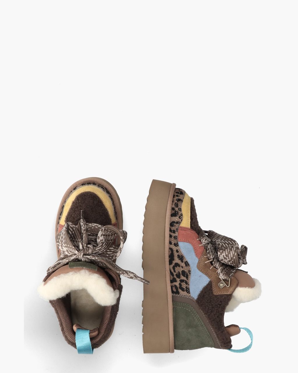 Miss Olivia Moon 04 Bruin/Multicolor Damessneakers