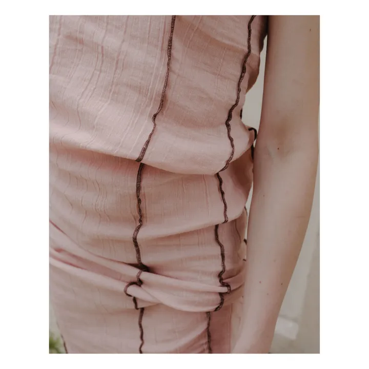 Baserange Robe Shok Lin Froissé | Rose pâle