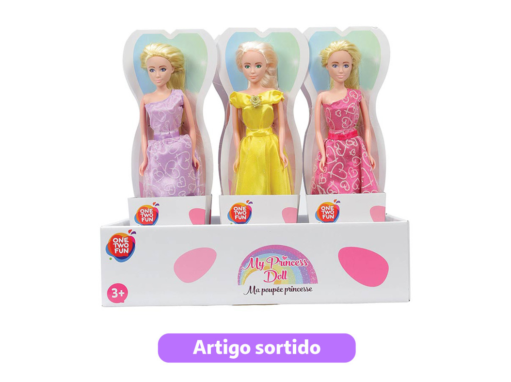 A MINHA BONECA PRINCESA ONE TWO FUN 29CM MODELOS SORTIDOS