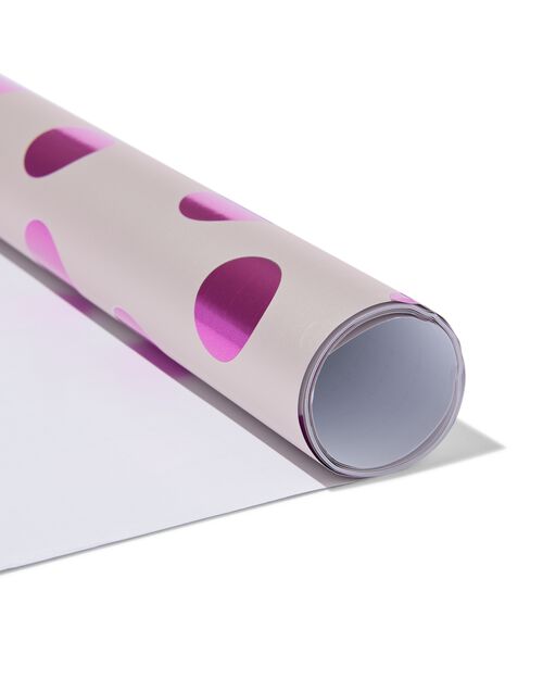 papier cadeau point rose