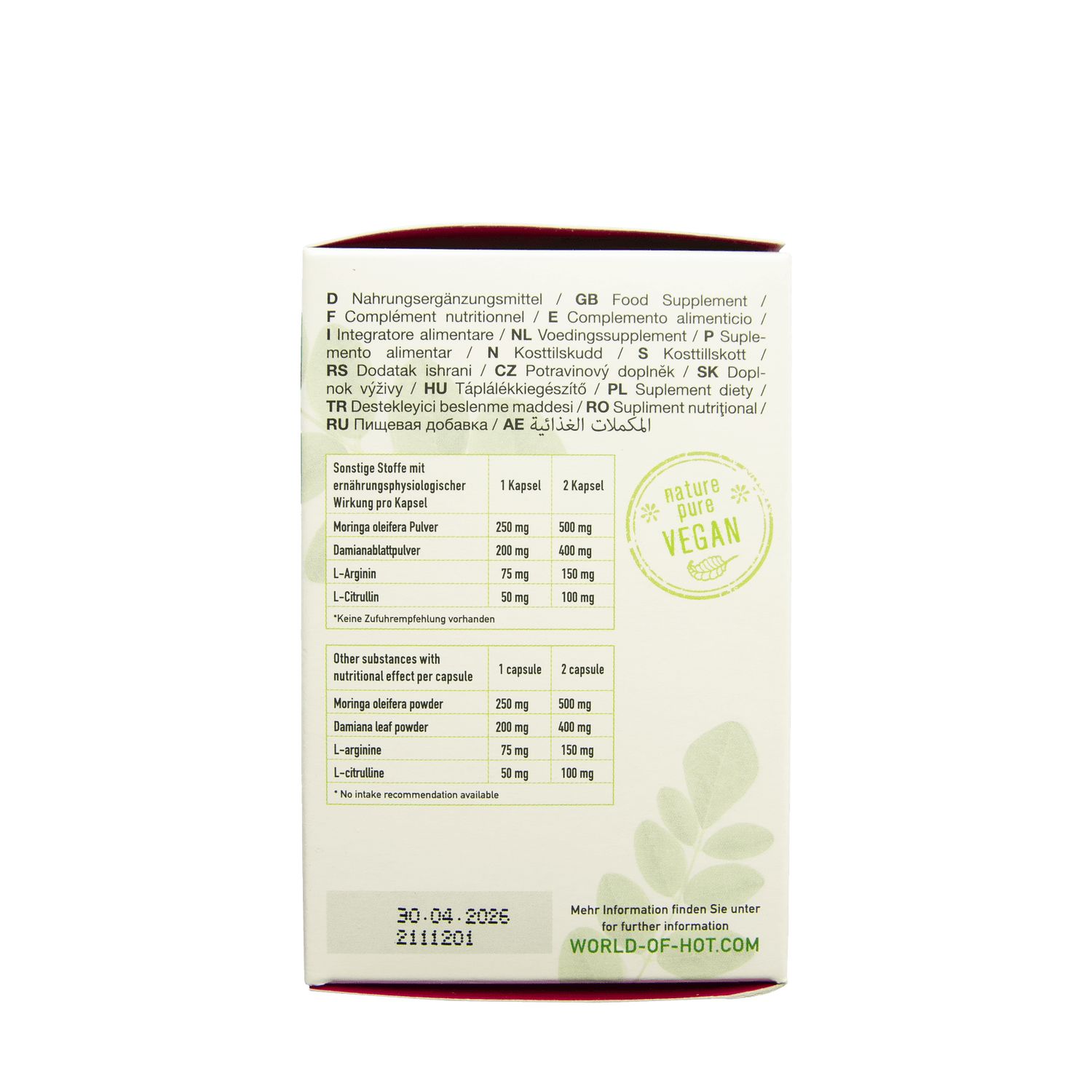 Hot - Moringa Frau Libido Booster