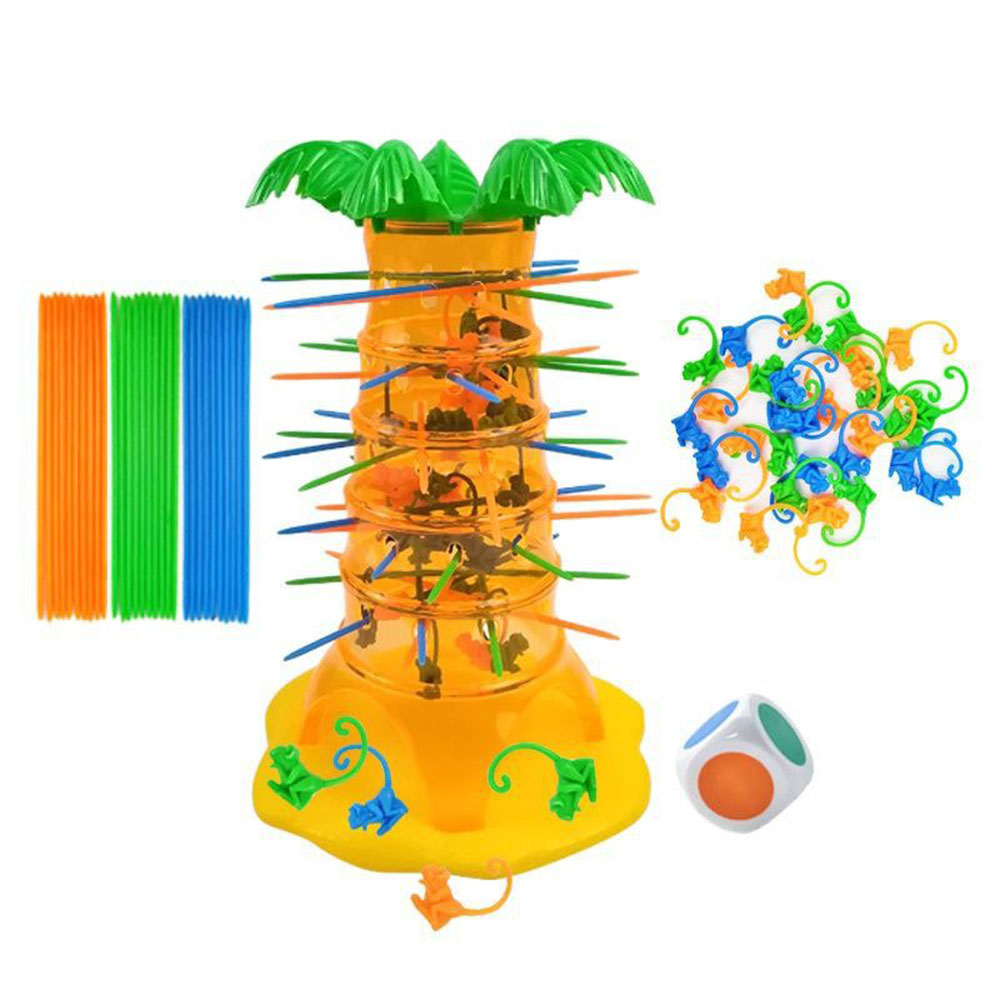 Lustiges Kinderspiel / Familienspiel Fallende Affen 2-4 Spieler Geschicklichkeit   Feinmotorik