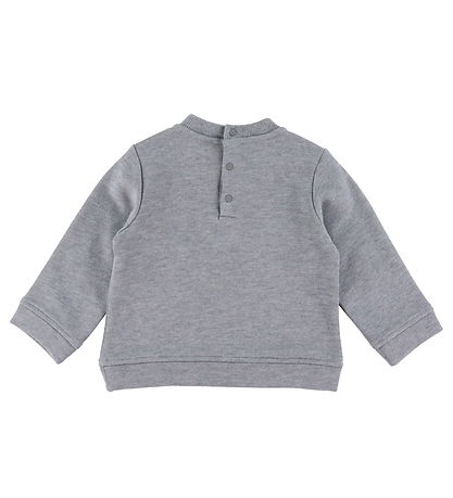 Emporio Armani Sweatshirt - Grau Meliert m. Weiß