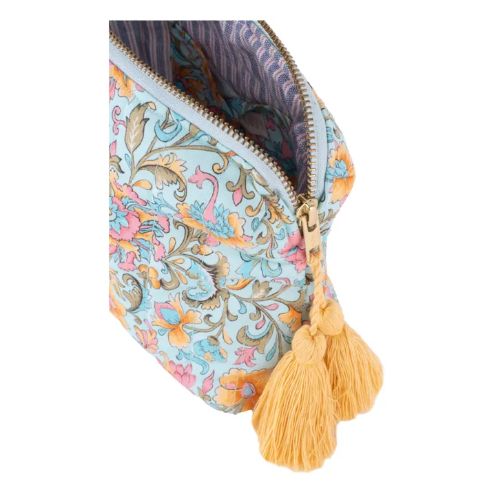 Louise Misha Pochette Teiki en coton bio | Vert d'eau