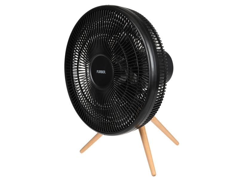 FURBER Bodenventilator Vayu-Terra Schwarz Abkühlung für im Büro und zu Hause