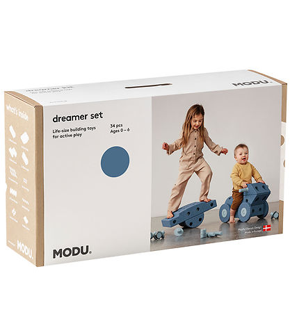 MODU Träumer Set - 34 Teile - 70x40x20 cm - Deep Blue/Sky Blue