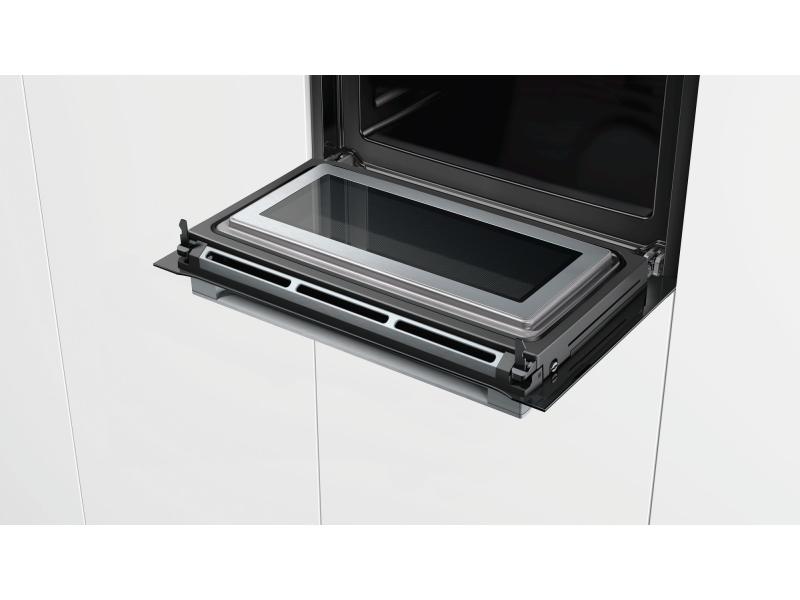 Bosch Einbaubackofen mit Mikrowelle CMG633BB1 Schwarz Kompakter Einbaubackofen mit Mikrowelle