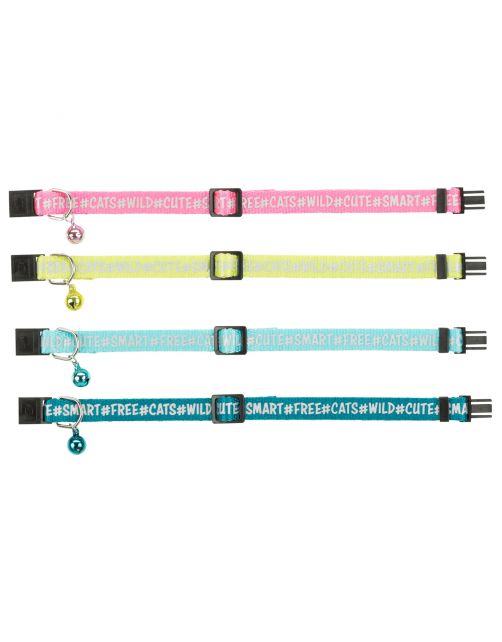 Trixie Halsbandje Reflecterend Katten-\/Pootmotief - Kattenhalsband - Assorti