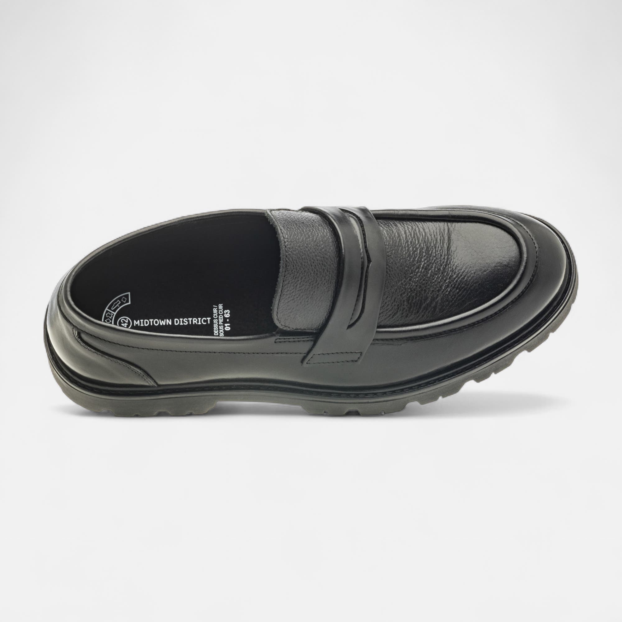 Mocassins Homme en cuir noir