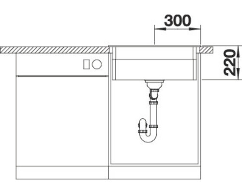 Blanco ETAGON 6 spoelbak, 600 x 510 mm, zacht wit, 527077