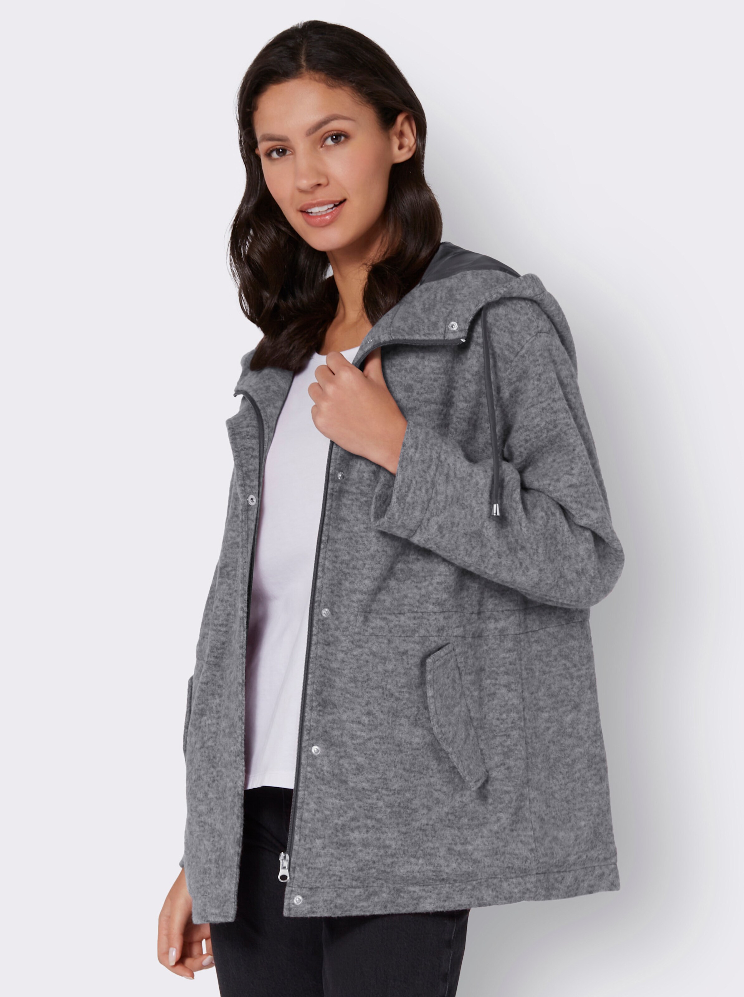 Jacke in Strickfleece-Qualität