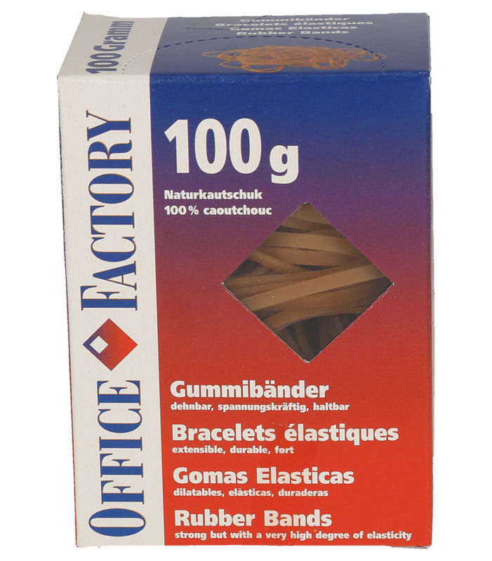 Office Factory Gummibänder, 100 x 3 mm, 100 g