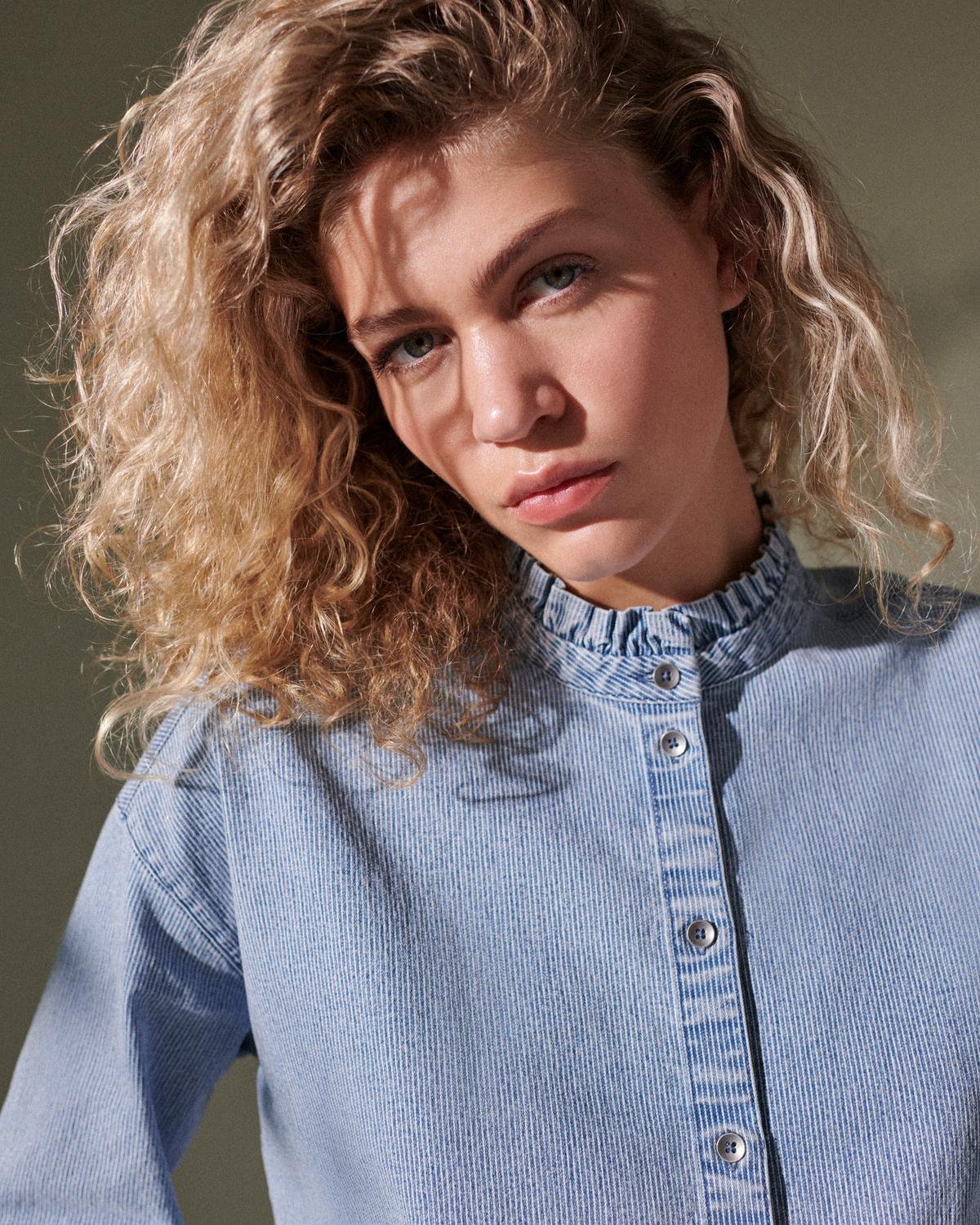 Vila  Violive denimskjorte - Medium Blue Denim