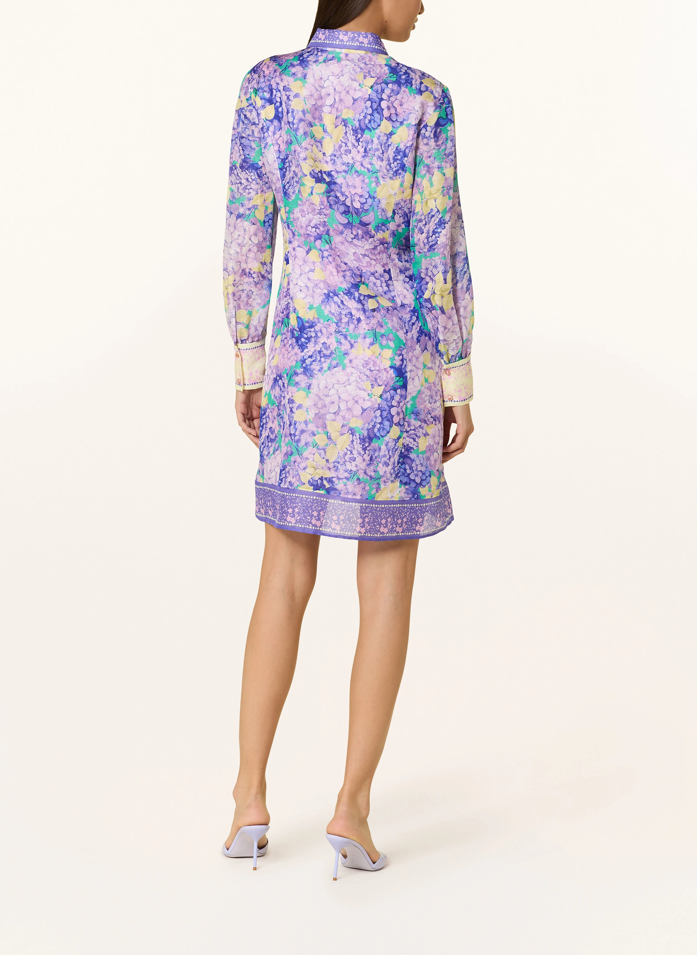 MARC CAIN Hemdblusenkleid mit Seide und Leinen