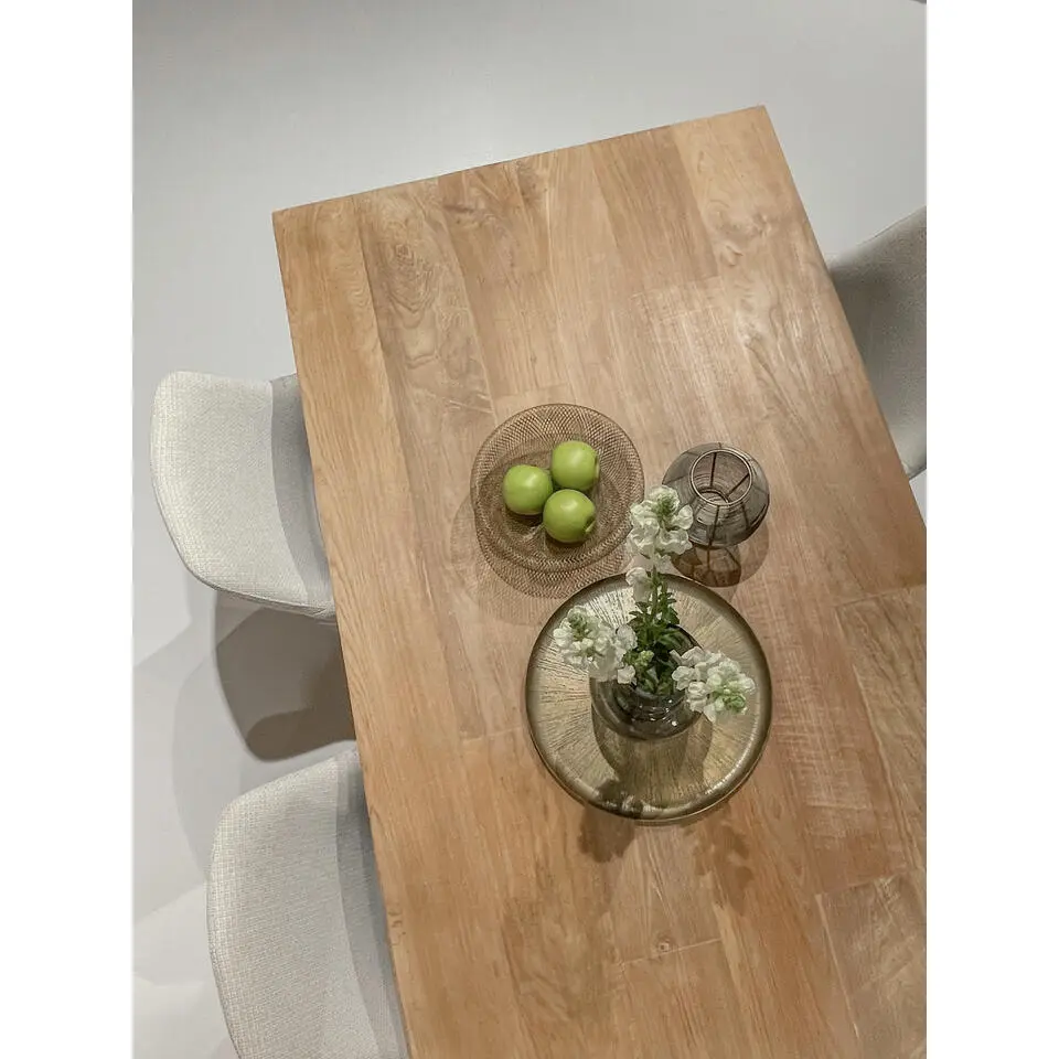 Livingfurn - Eetkamertafel Tomar 220cm - Teakhout