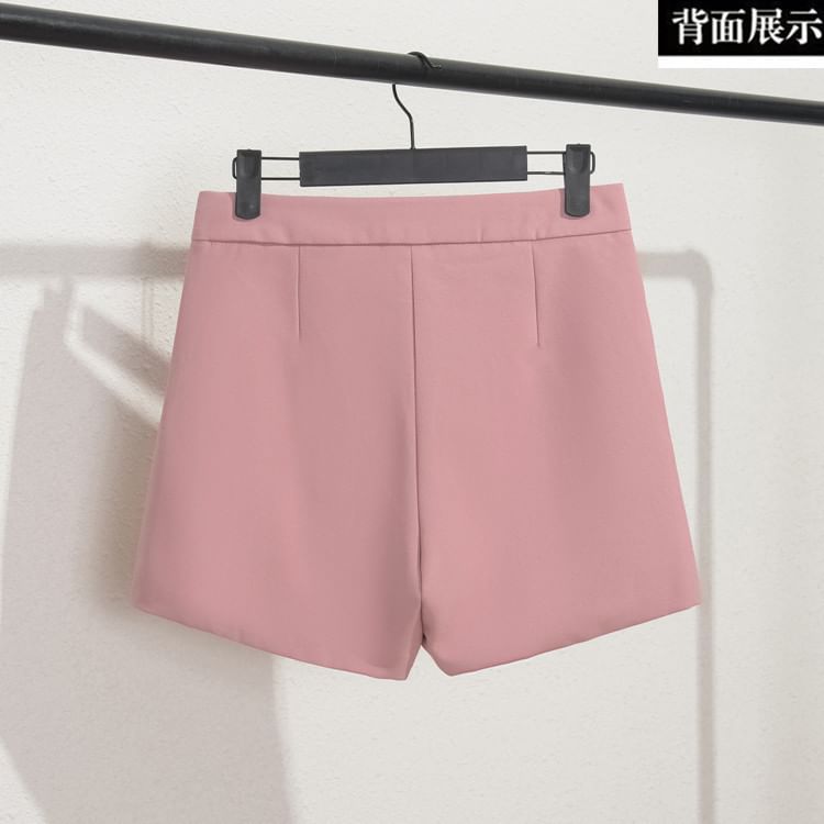 Triplgold - Effen shorts met hoge taille