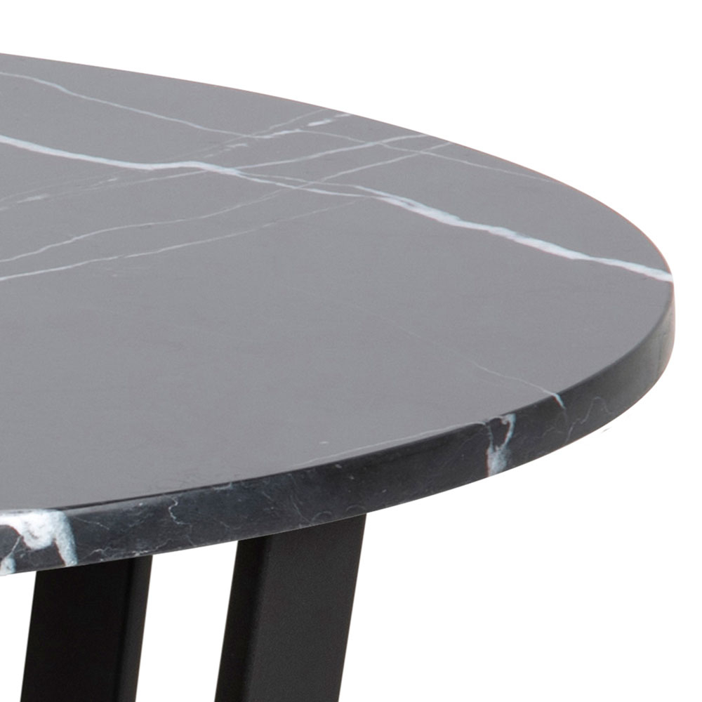 Eettafel Brynn marmerlook Zwart