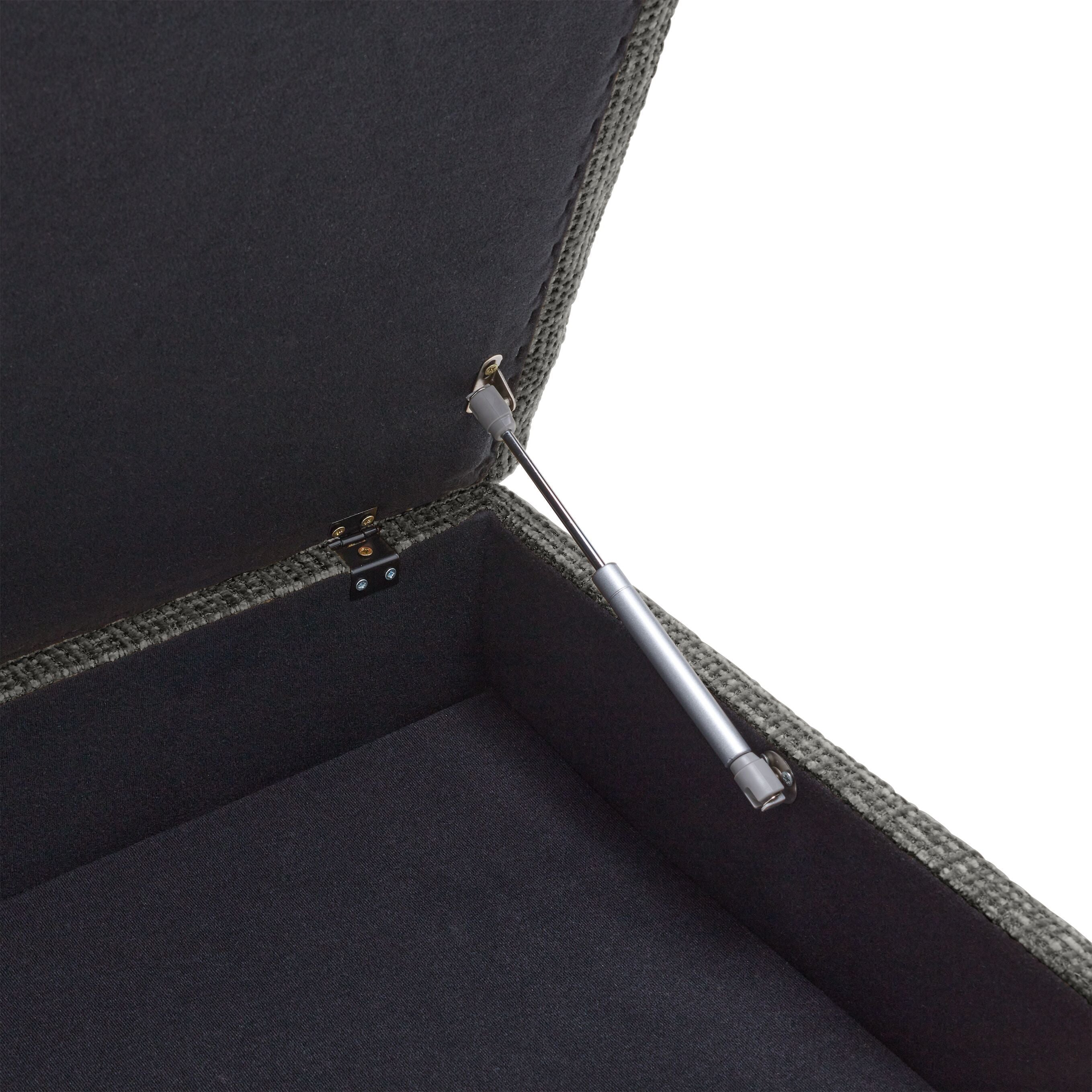 DIENER Hocker - Anthrazit / B: 64.0 cm x T: 95.0 cm x H: 45.0 cm