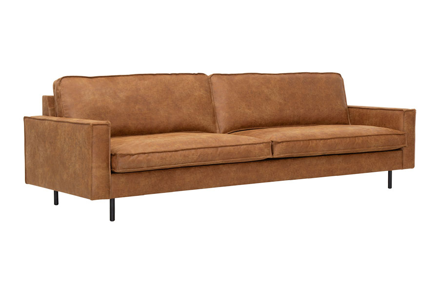 Westin 3,5-seter I Colorado Cognac (70% hud og 30% polyester) med sorte ben