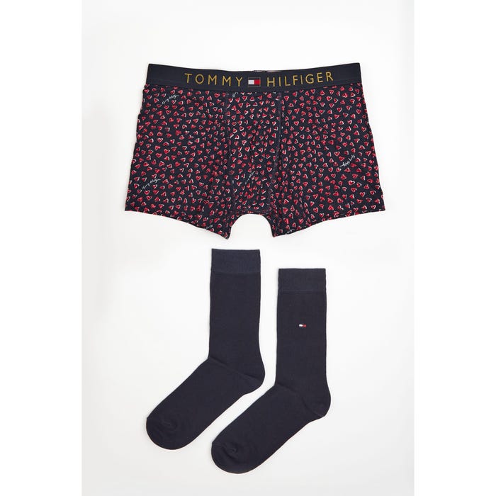 Tommy Hilfiger-Giftbox boxershort hartjes sokken - Tommy Hilfiger
