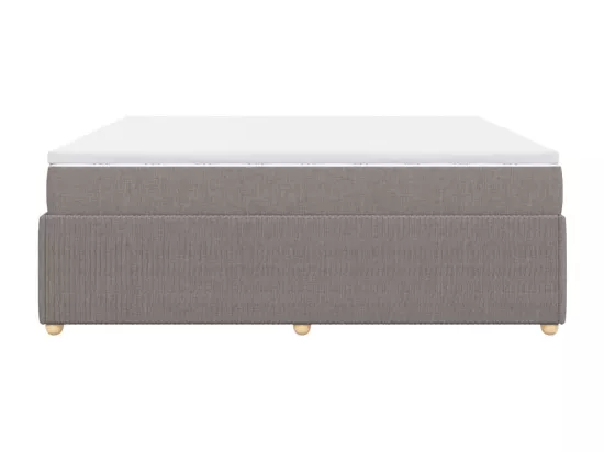 Sommier à lattes de lit avec matelas Taupe 180x200 cm Tissu