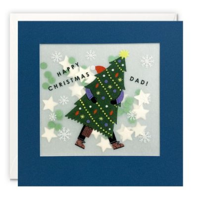 Merry Christmas Dad Tree Shakie Card