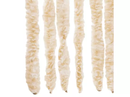 Rideau anti-mouches beige et blanc 56x200 cm chenille