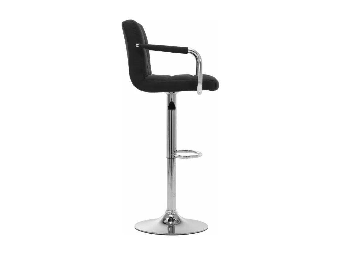 Chaises de bar lot de 2 noir tissu