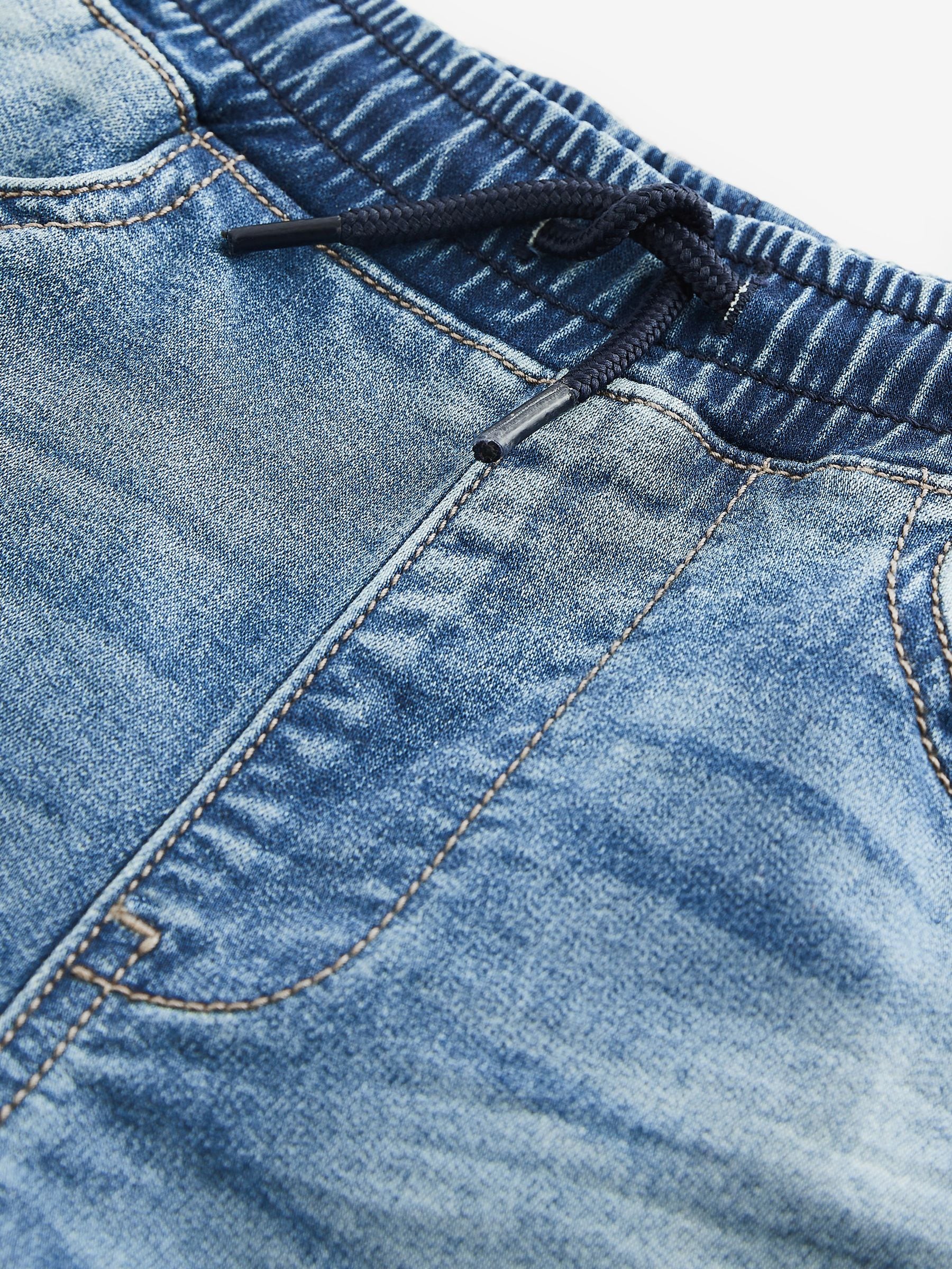 Lichtblauw - Jeans met stretch en elastische taille (3-16 jr)