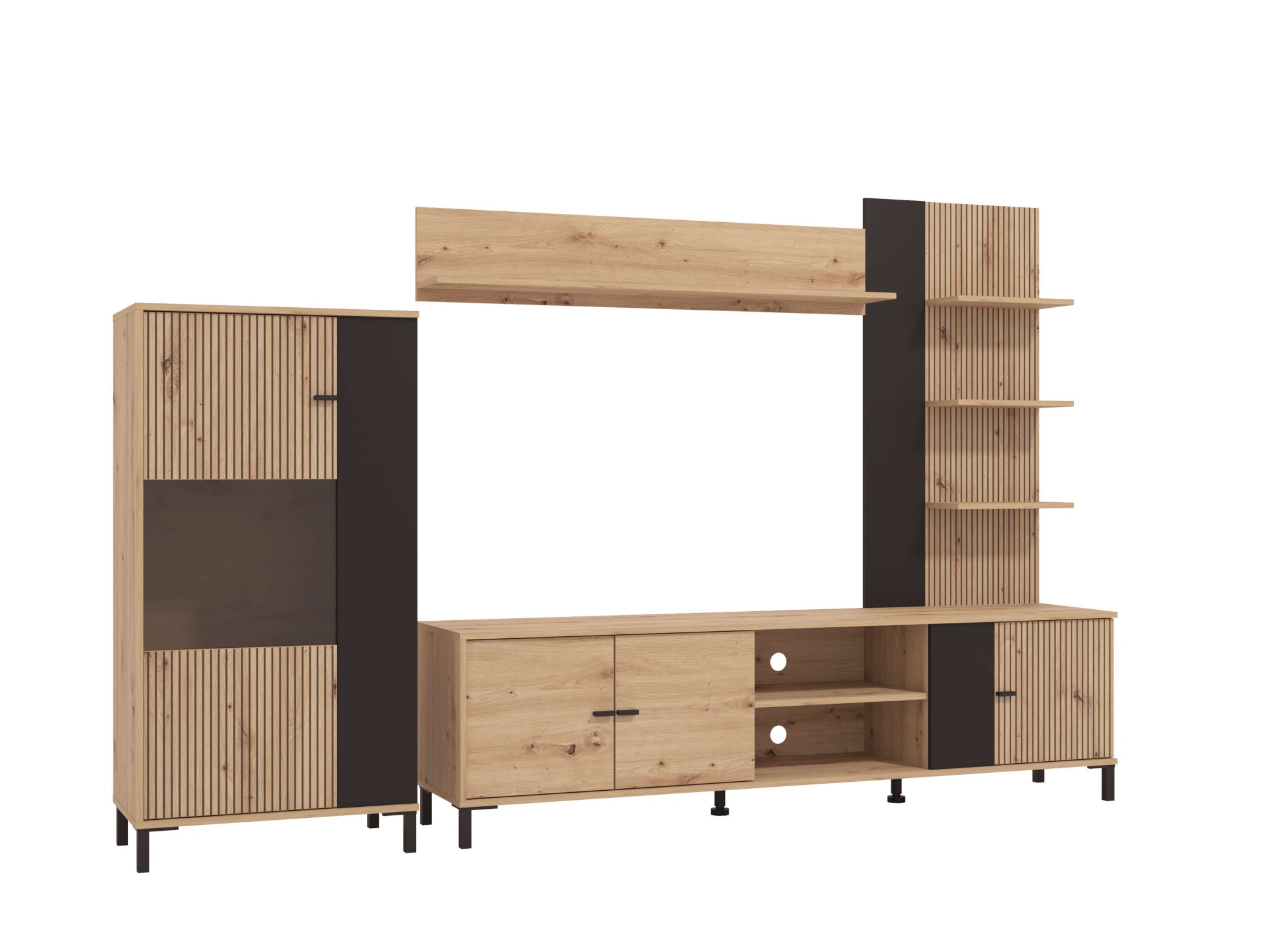 INOSIGN Wohnwand »Avignon, inkl. Highboard, TV-Board, Standregal und Wandregal« Komplett-Set, 4 Stk. tlg.
