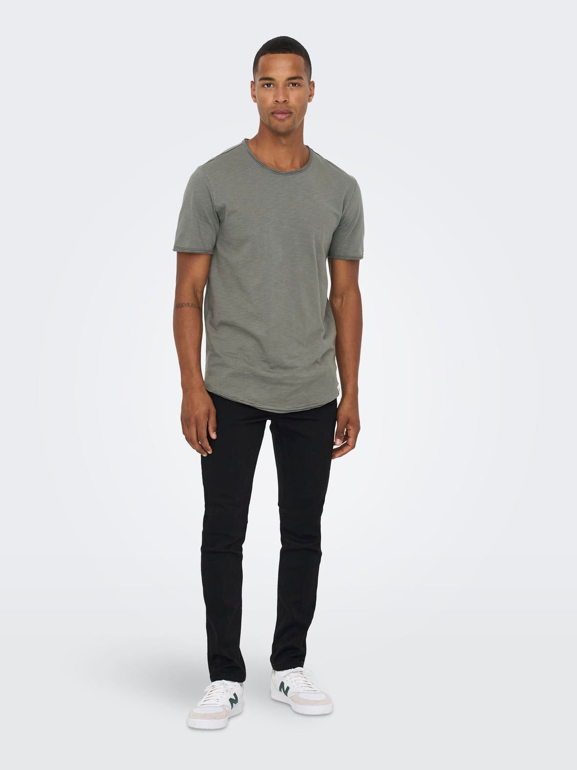 ONSLOOM Mid Rise Slim Fit Jeans Black Denim