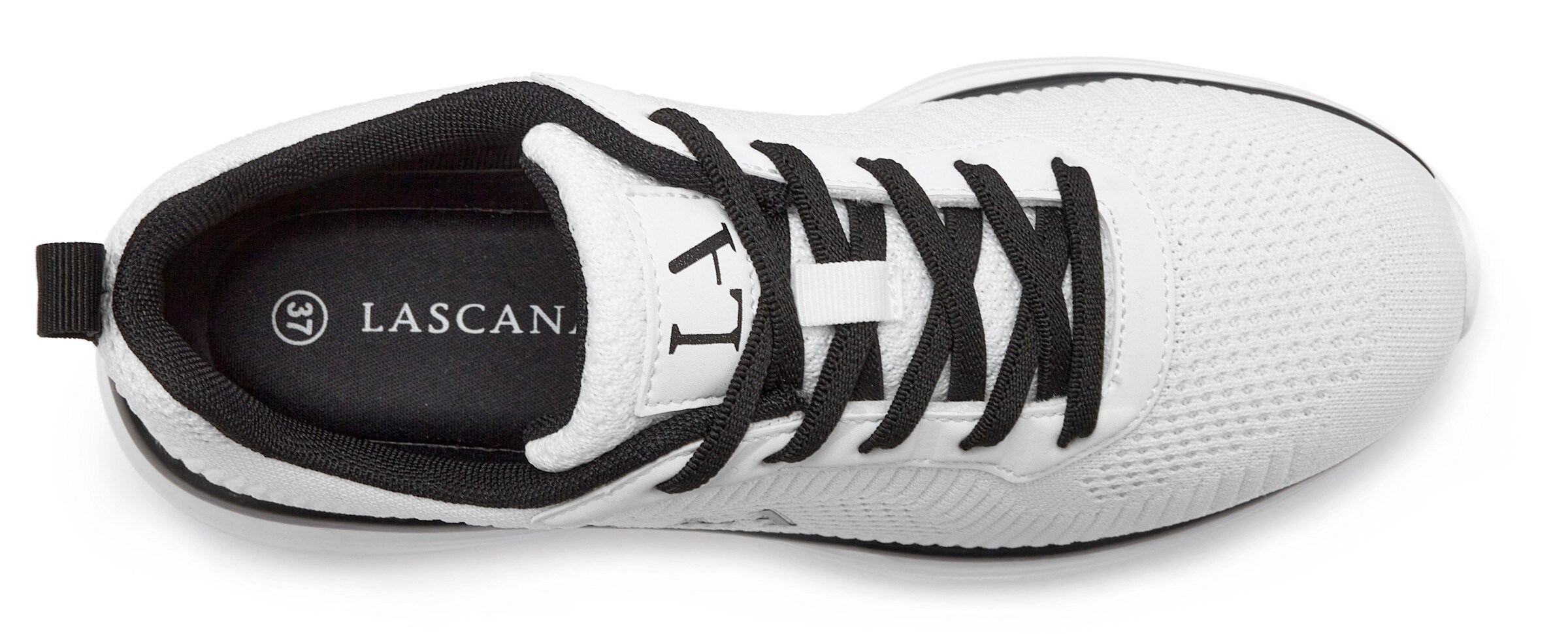 LASCANA Sneaker in weiß /schwarz