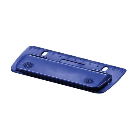 Herlitz Taschenlocher mit Linealfunktion, abheftbar, blau