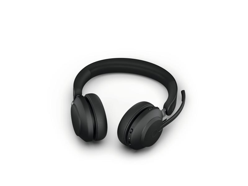 Jabra Headset Evolve2 65 Duo UC Schwarz, USB-C Jabra Bluetooth Headset für das Büro, Home Office oder für Unterwegs