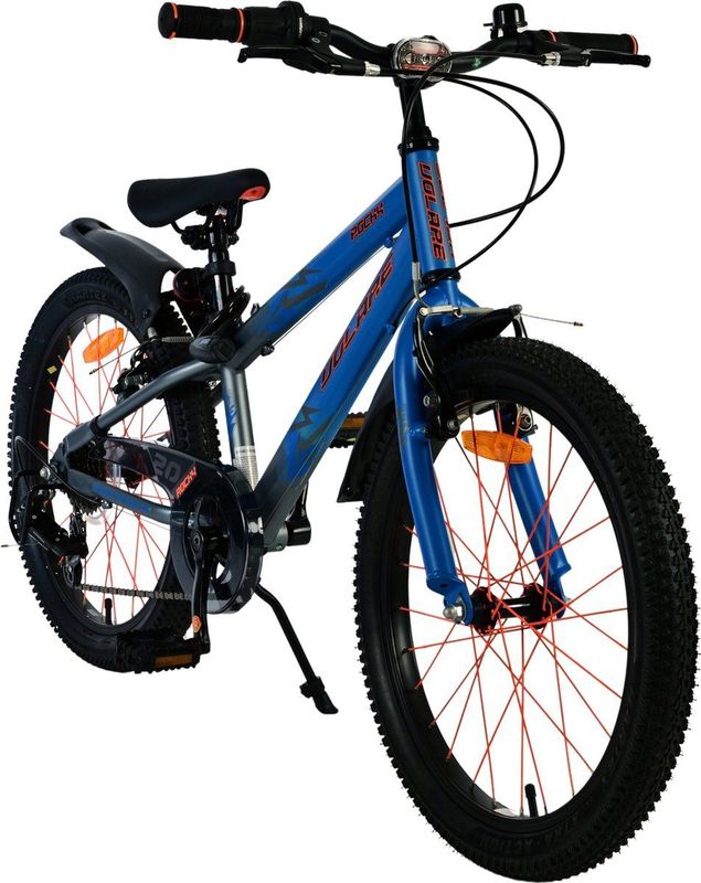 Volare - Rocky - Kinderfiets - Blauw - 20 Inch - 7 Speed
