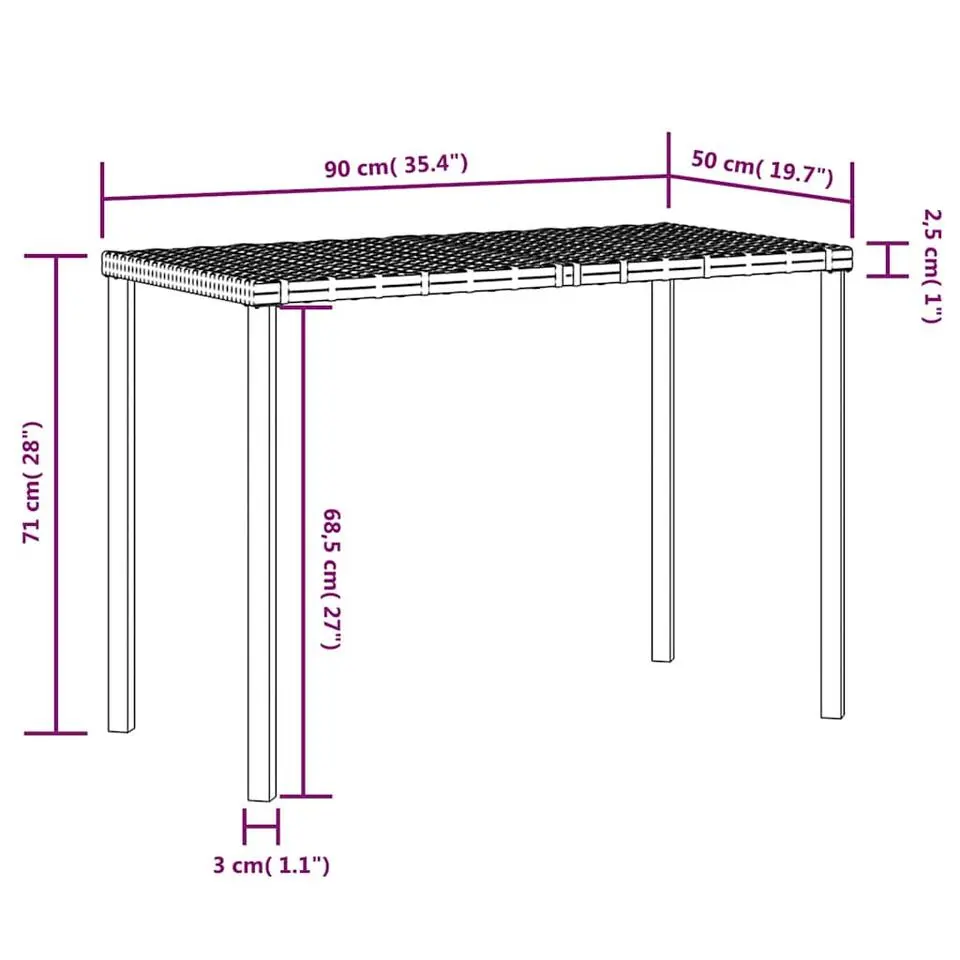 vidaXL - Tuinset - Bruin - Poly rattan - 5 stuks - Met kussens