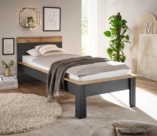 Home affaire Einzelbett »WESTMINSTER Bett im Landhausstil, Doppelbett, Bettgestell« in verschiedenen Farben verfügbar, Liegefläche 90/140/180x200 cm