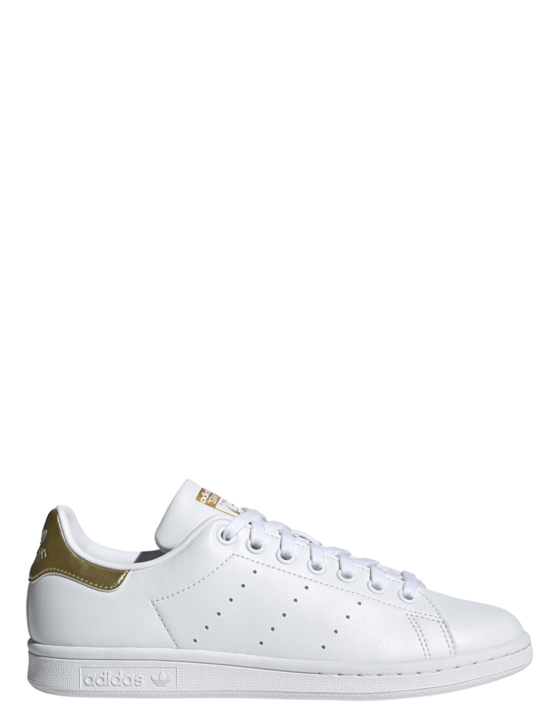 adidas sneakers mixte stan smith w vegan blanc or