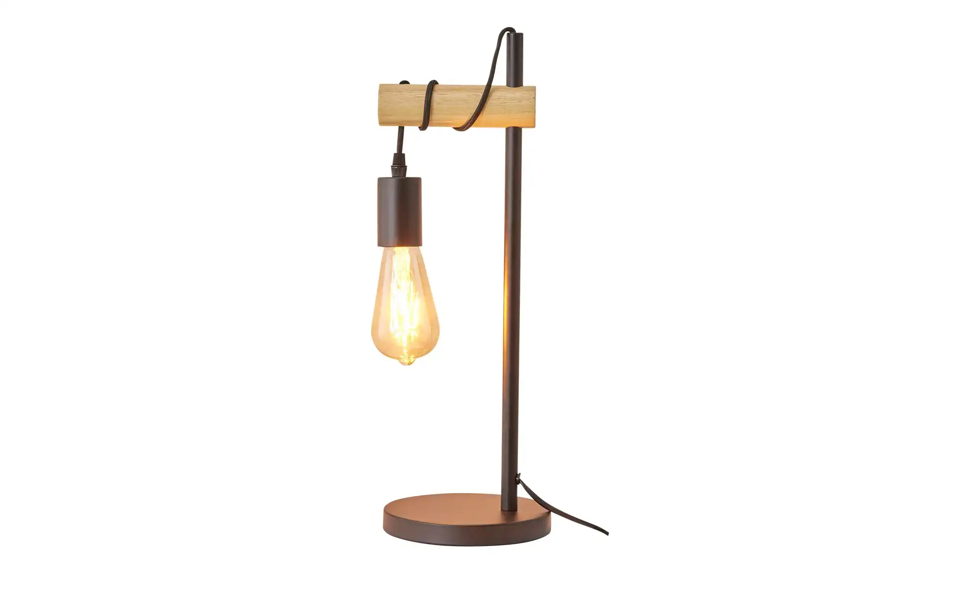 KHG Tischleuchte, 1-flammig, Metall / Holz