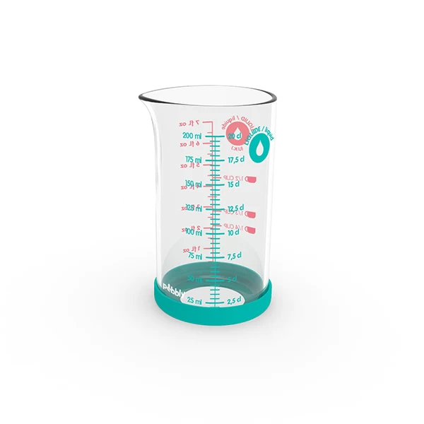 Verre doseur en verre avec silicone 200 ml Pebbly