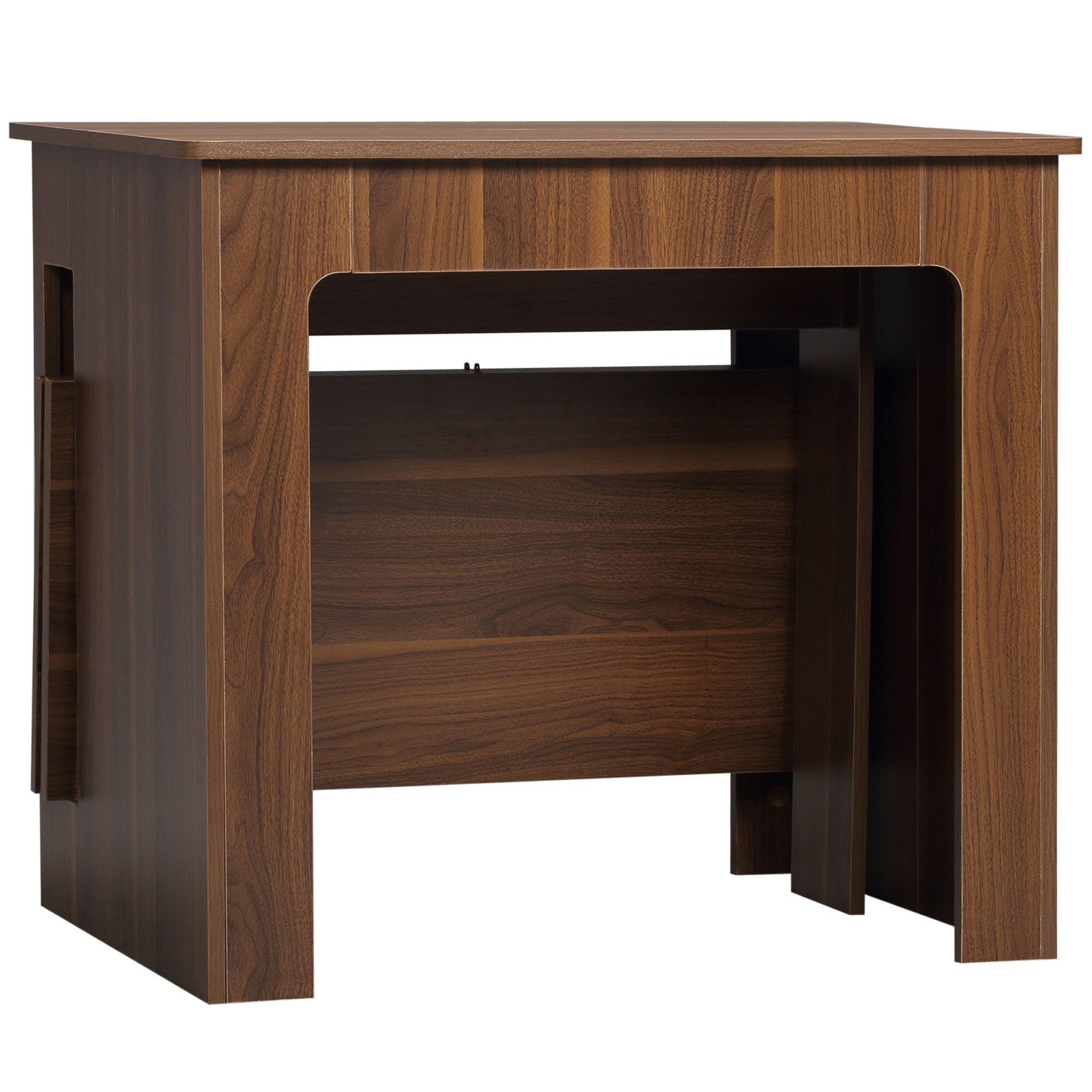 HOMCOM Klapptisch mit aufklappbarer Tischplatte braun 180L x 85B x 75H cm