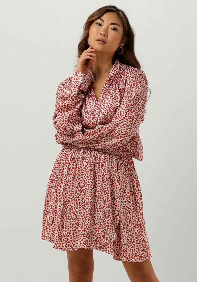 EST\\'SEVEN rode est'seven mini jurk est&rsquo;journee dress bambu