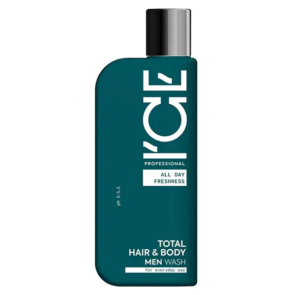 ICE MEN Shampoing douche quotidien 2-en-1 pour homme cheveux et corps 250 ml