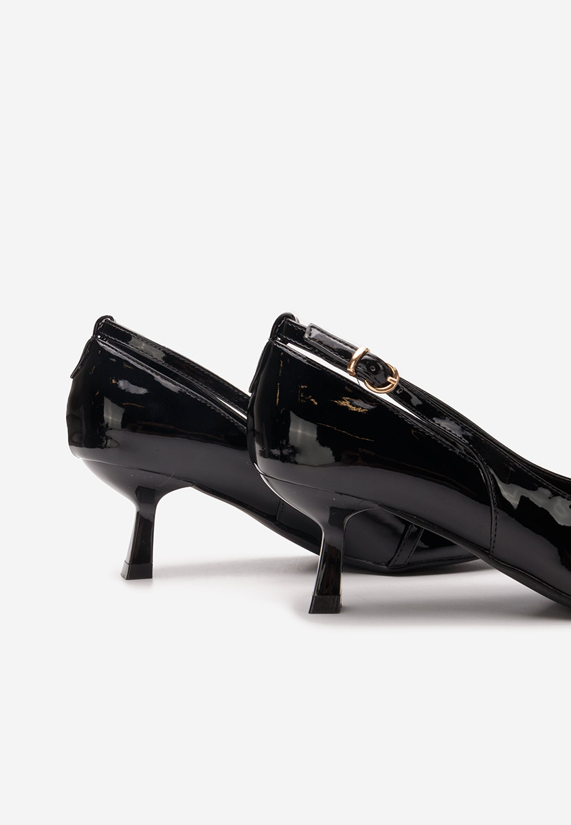 Chaussures stiletto à petit talon noirs Tosha