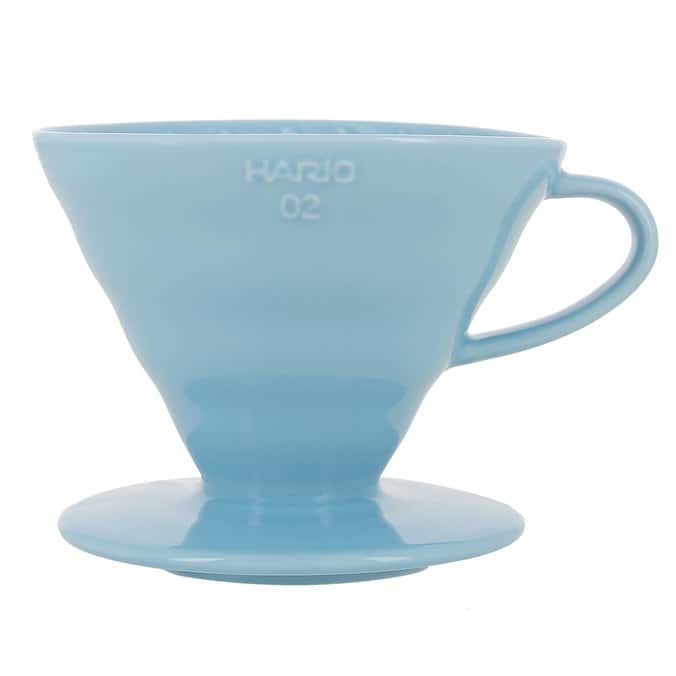 Dripper Hario V60 VDC-02 conique bleu clair 2 à 4 tasses