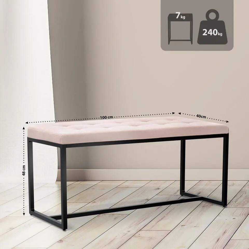 CLP 2-zits Bankje Barci 100 cm - creme