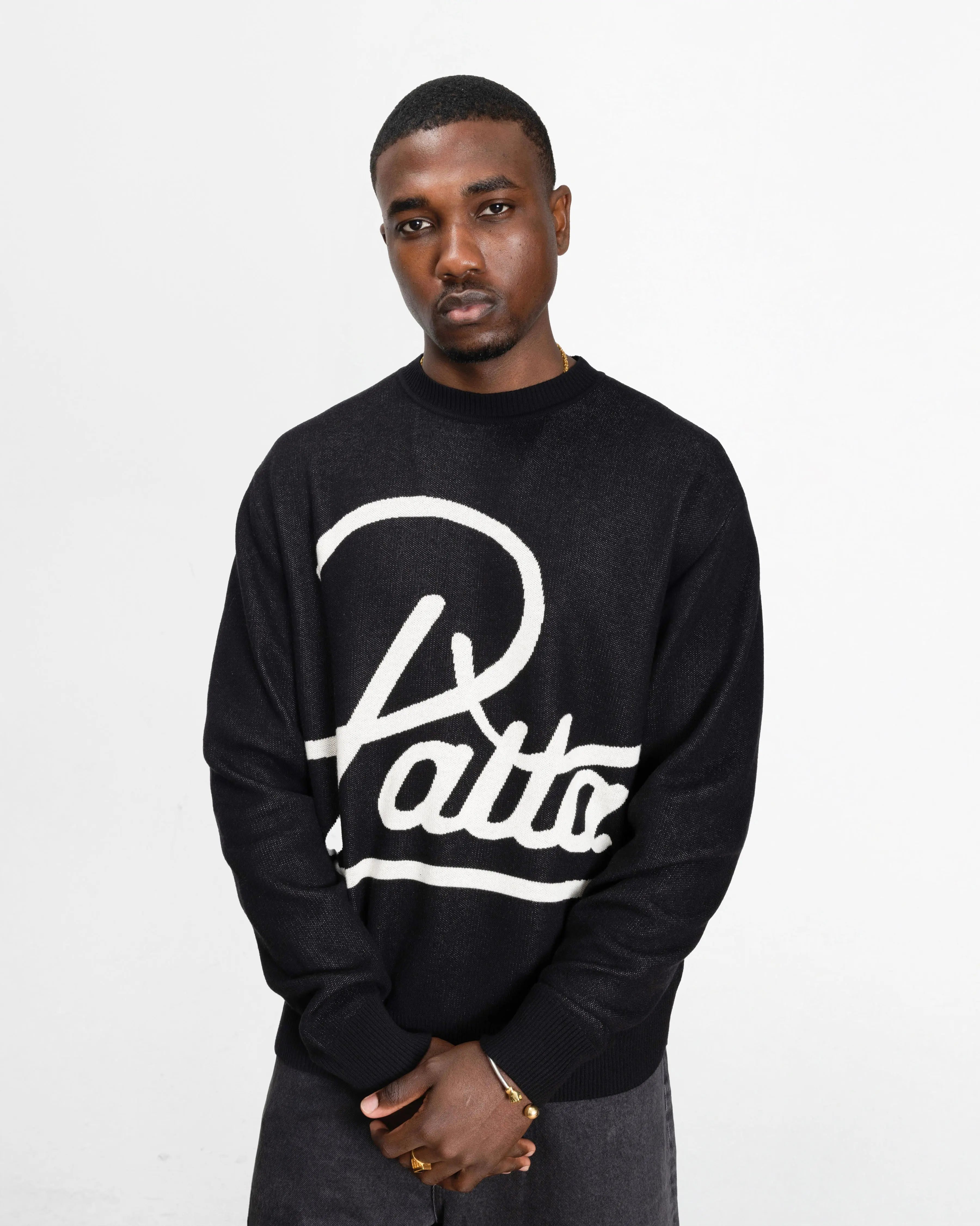 Patta Hearted Jumper (Black)