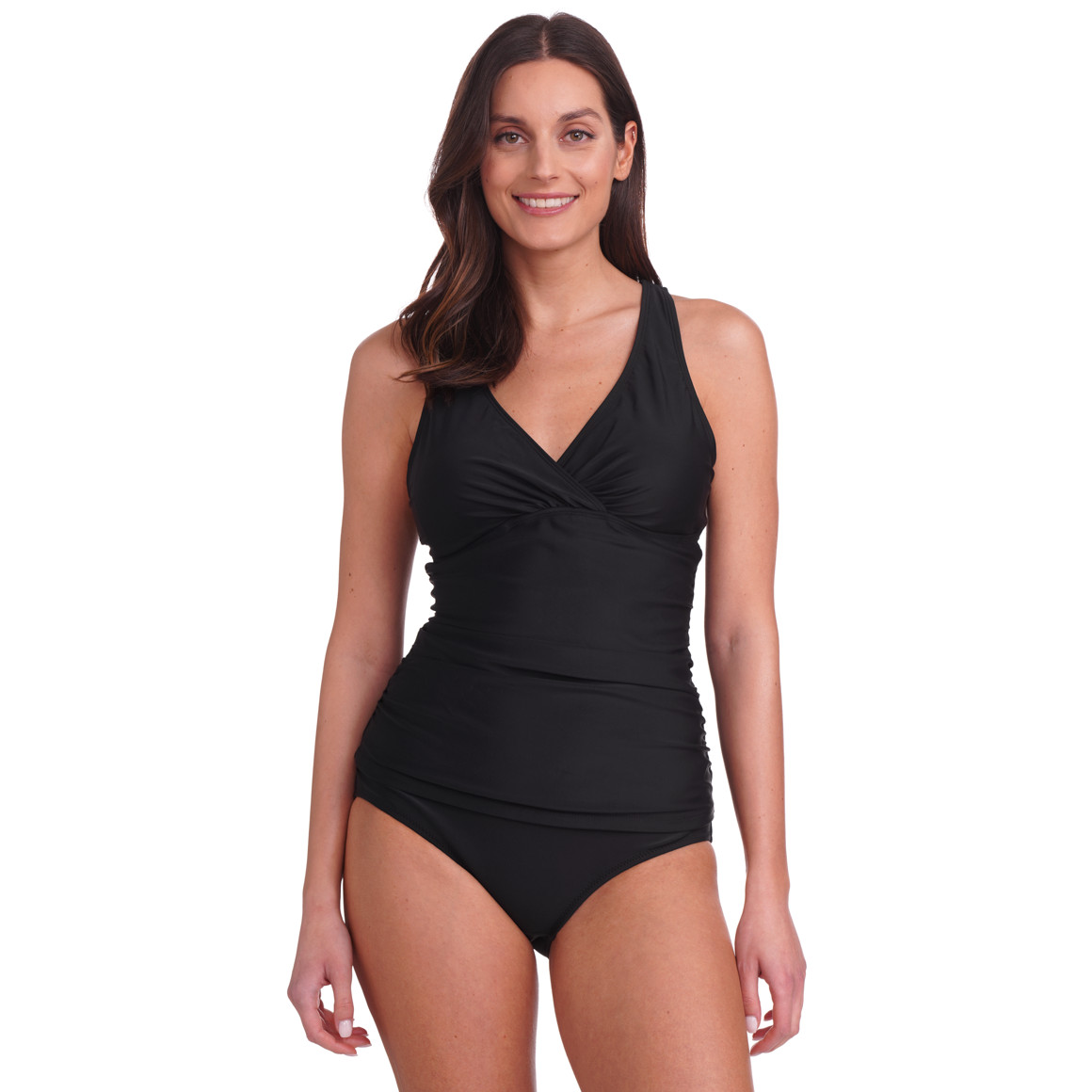 Gina Benotti Damen Shape-Tankinioberteil in Wickel-Optik schwarz