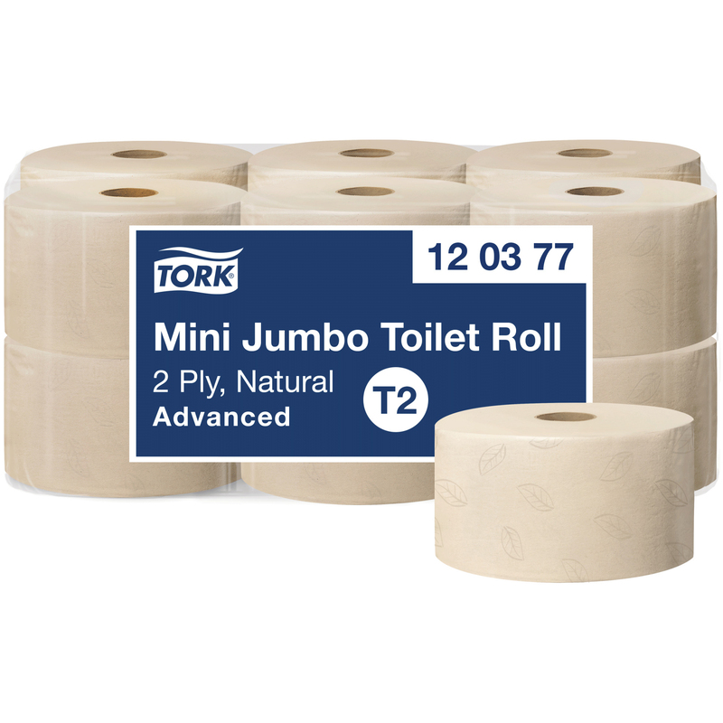 Tork Toilettenpapier Mini Jumbo Advanced T2, 2-lagig, 12 Rollen