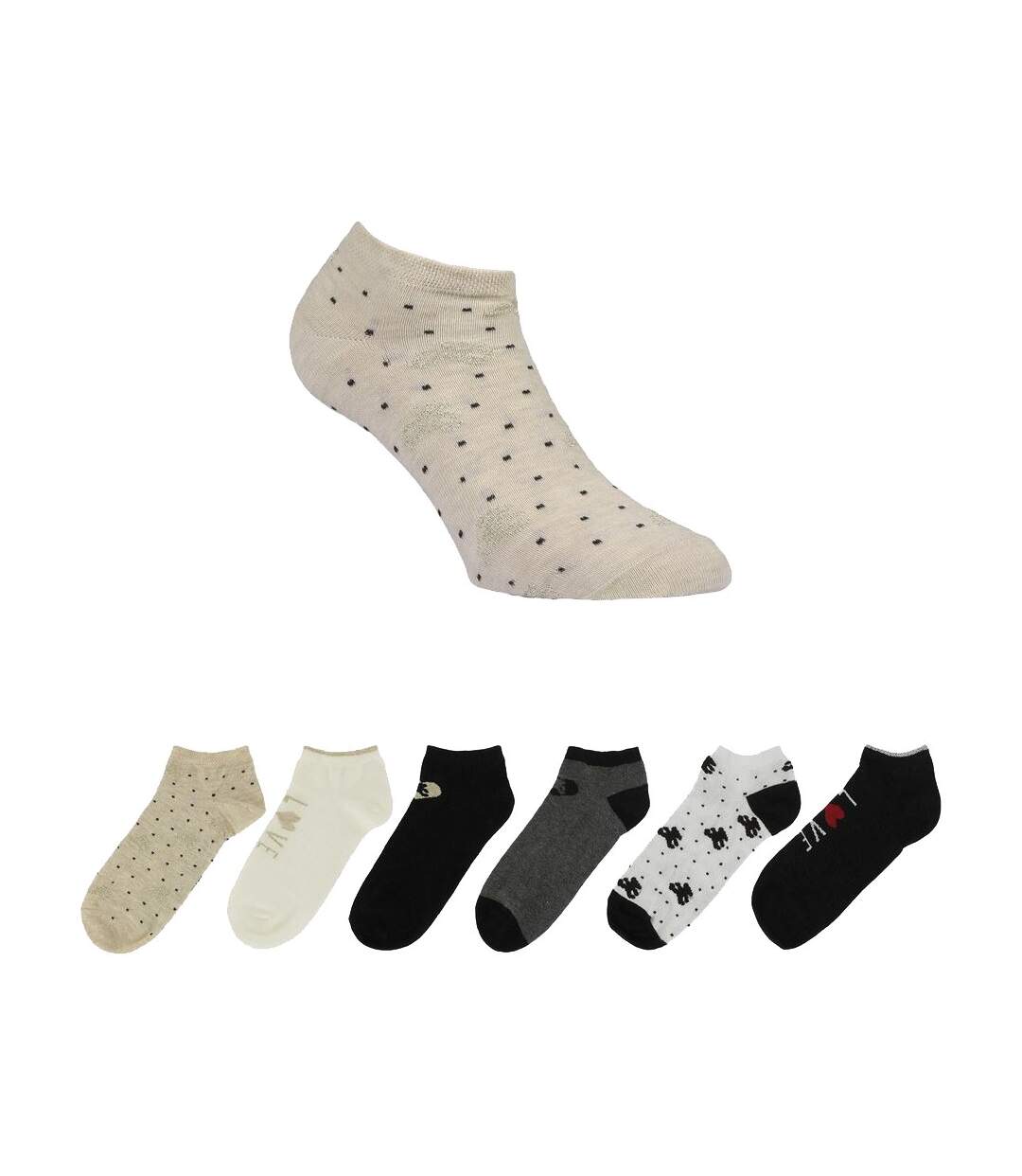 Chaussettes courtes Lulu Castagnette femme lot de 6